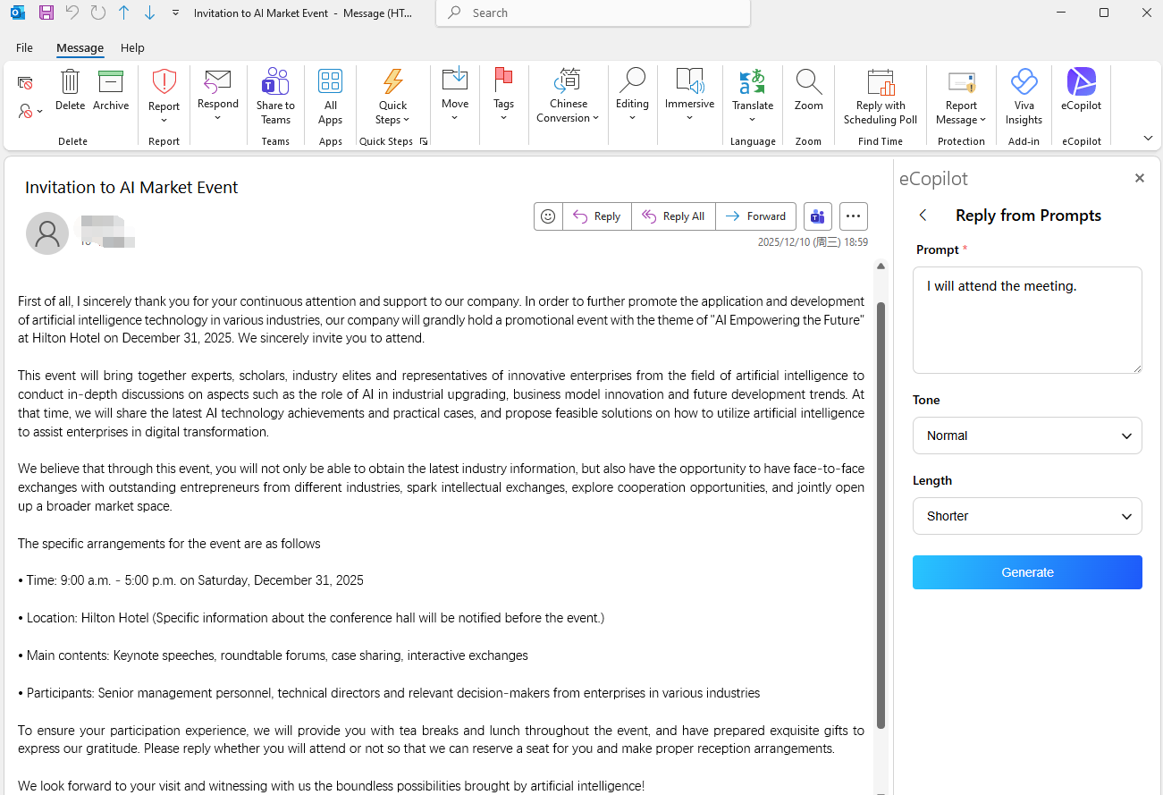 Email Summary