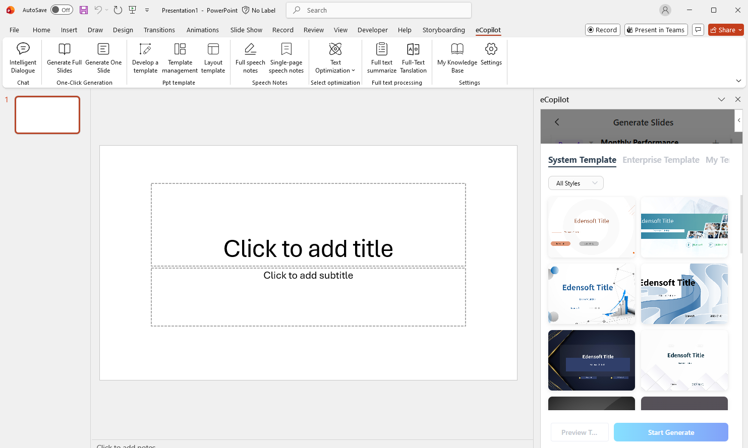Generate PPT