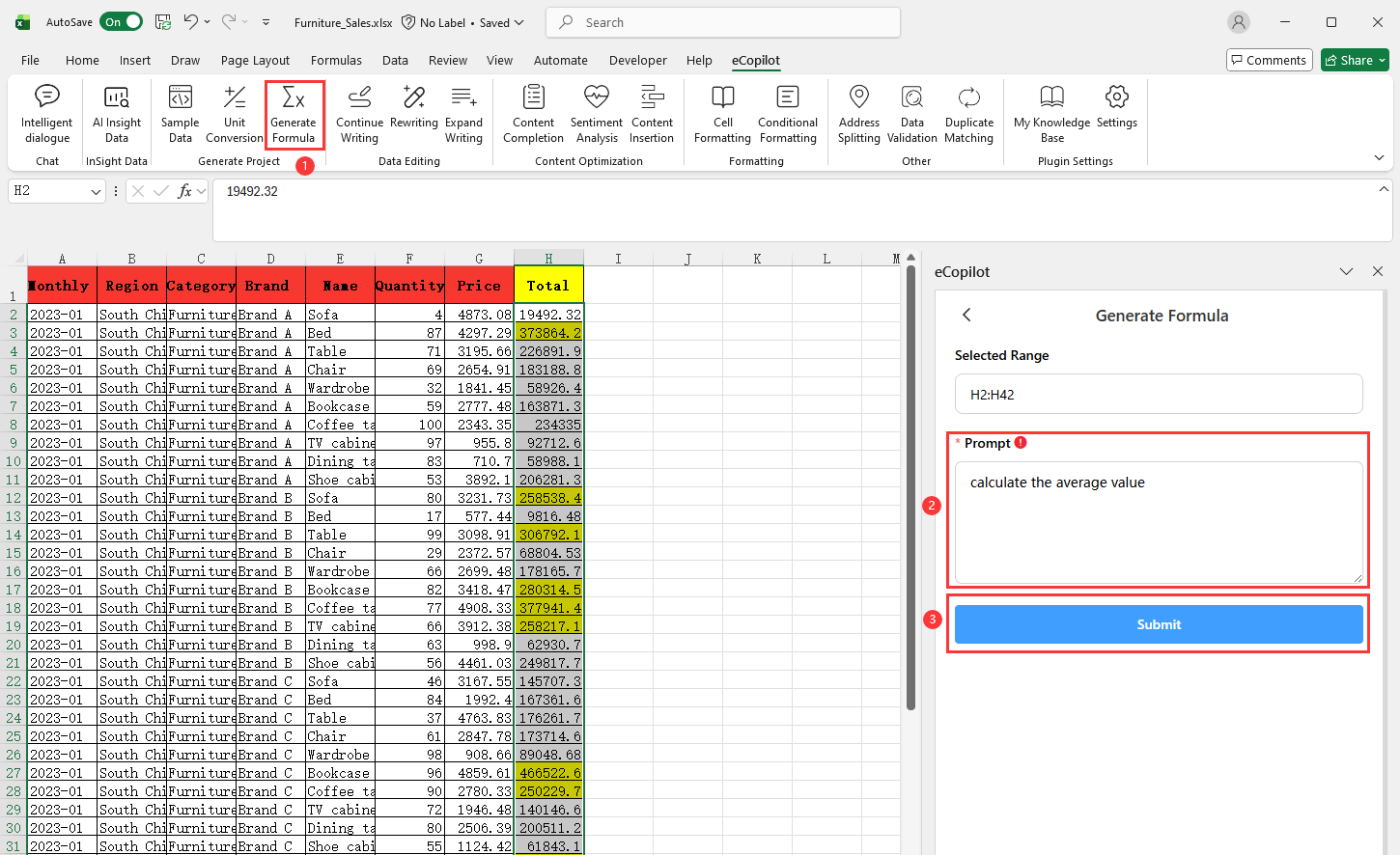 Generate Formulas